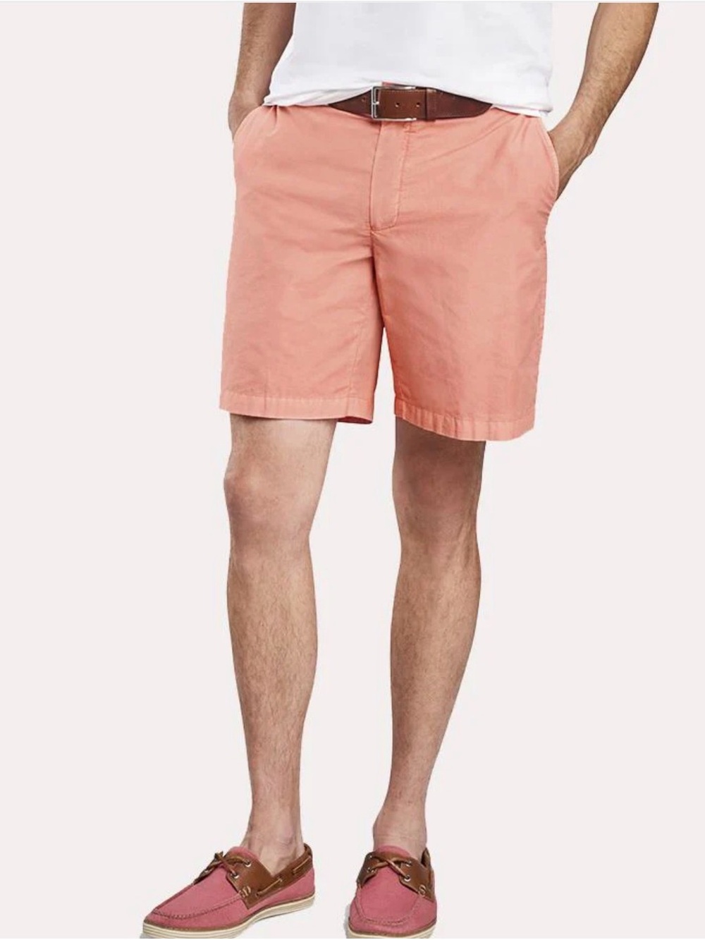 PETER MILLAR Men's Seaside Poplin Short in Grapefruit size 32